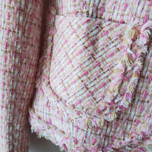 Pink plaid Clueless Y2K Preppy style Body Central Blazer - Picture 5 of 8